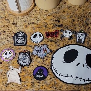 Disney Nightmare Before Christmas Patch Set - Black, White, Red, Purple